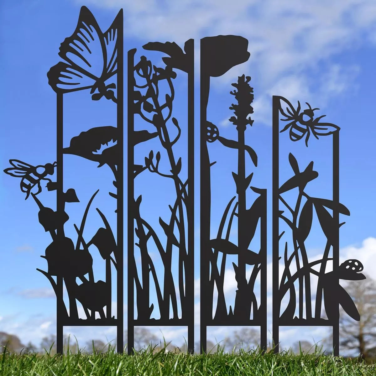 Black Meadow Iron Panel Silhouette