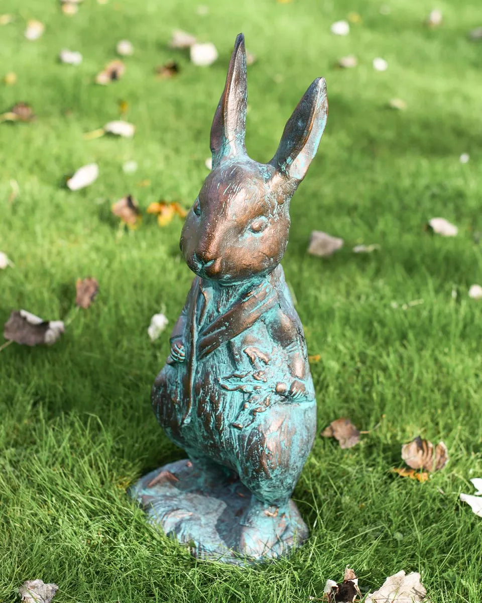 Mr Rabbit Verdigris Sculpture